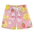 thumbnail image 1 of Kids' Beach Pants Comfortable Swim Trunks Bow Ribbon and Orange Shorts for Pool Vacation and Lounge Wear 5T, 1 of 8
