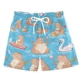 thumbnail image 1 of Kids' Beach Pants Comfortable Swim Trunks Capybaras Pattern Shorts for Pool Vacation and Lounge Wear 5T, 1 of 8