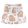 thumbnail image 1 of Kids' Beach Pants Comfortable Swim Trunks Capybaras and Heart Shorts for Pool Vacation and Lounge Wear X-Large, 1 of 8