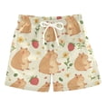 thumbnail image 1 of Kids' Beach Pants Comfortable Swim Trunks Capybaras and Strawberries Shorts for Pool Vacation and Lounge Wear 5T, 1 of 8