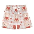 thumbnail image 1 of Kids' Beach Pants Comfortable Swim Trunks Cute Bear Pattern Shorts for Pool Vacation and Lounge Wear Small, 1 of 8