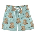thumbnail image 1 of Kids' Beach Pants Comfortable Swim Trunks Cute Otter Pattern Shorts for Pool Vacation and Lounge Wear X-Large, 1 of 8