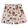 thumbnail image 1 of Kids' Beach Pants Comfortable Swim Trunks Cute Pinks Strawberries Shorts for Pool Vacation and Lounge Wear X-Large, 1 of 8