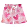 thumbnail image 1 of Kids' Beach Pants Comfortable Swim Trunks Hand-drawn Hearts Shorts for Pool Vacation and Lounge Wear 2T, 1 of 8
