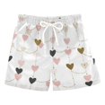 thumbnail image 1 of Kids' Beach Pants Comfortable Swim Trunks Hearts and String Garland Shorts for Pool Vacation and Lounge Wear 5T, 1 of 8
