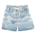 thumbnail image 1 of Kids' Beach Pants Comfortable Swim Trunks Light Blue Paper Cranes Shorts for Pool Vacation and Lounge Wear 5T, 1 of 8
