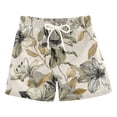 thumbnail image 1 of Kids' Beach Pants Comfortable Swim Trunks Lily Motifs Pattern Shorts for Pool Vacation and Lounge Wear Small, 1 of 8