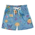 thumbnail image 1 of Kids' Beach Pants Comfortable Swim Trunks Parrots and Dolphins Pattern Shorts for Pool Vacation and Lounge Wear Large, 1 of 8