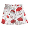 thumbnail image 1 of Kids' Beach Pants Comfortable Swim Trunks Red Mushrooms Pattern Shorts for Pool Vacation and Lounge Wear 3T, 1 of 8