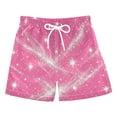 thumbnail image 1 of Kids' Beach Pants Comfortable Swim Trunks Rose Red Flashing Pattern Shorts for Pool Vacation and Lounge Wear 5T, 1 of 8