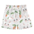 thumbnail image 1 of Kids' Beach Pants Comfortable Swim Trunks White Rabbits and Carrots Shorts for Pool Vacation and Lounge Wear X-Small, 1 of 8