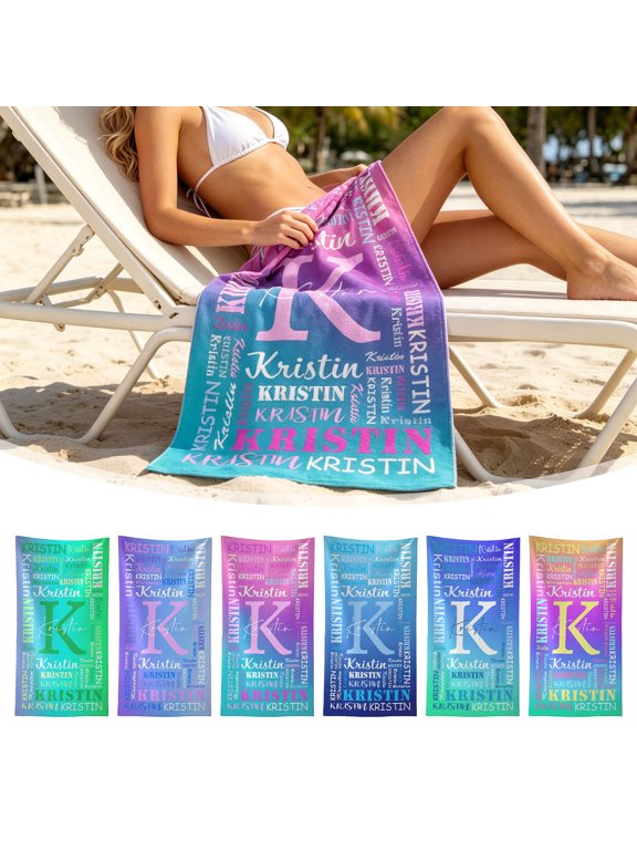 Kids Beach Towel,Beach Towels for Girls/Boysï¼Towel Easter Gifts for Kids Adult (Multi-color)