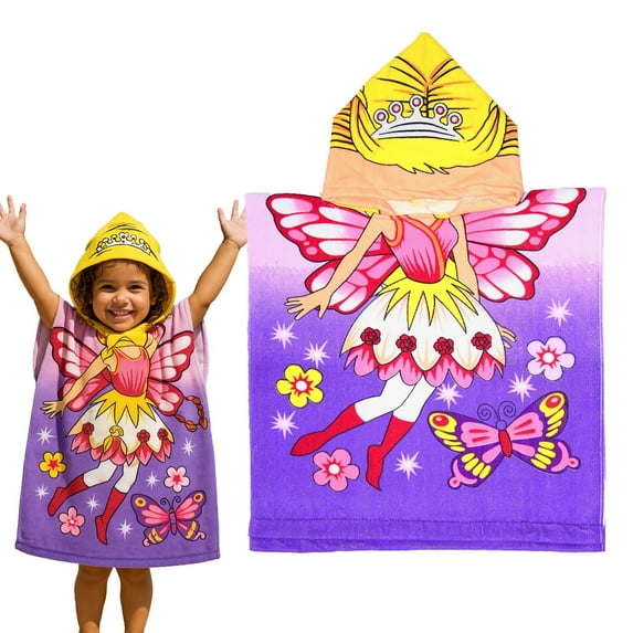Kids Beach Towels Baby Beach Towel Hooded Beach Towel for Kids Bath Fairy Beach Towels