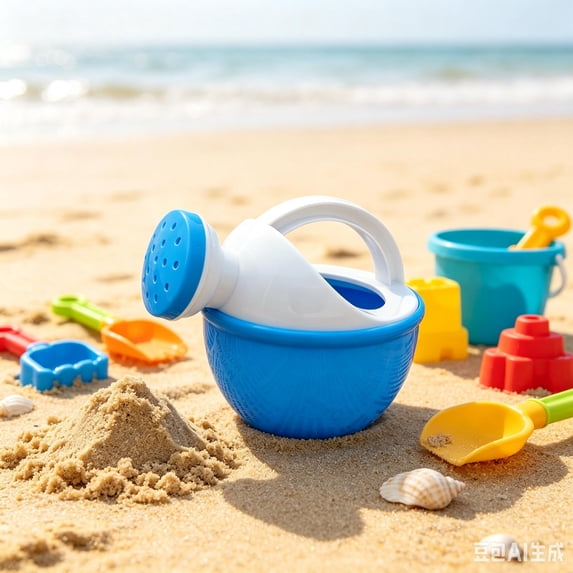 Kids Beach Watering Can Toy, Colorful Sand Water Spray Kettle, Toddler Summer Outdoor Beach Sandbox Toy for Water Play Sand Bath Swimming Pool, Random Color