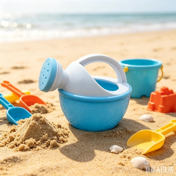 Kids Beach Watering Can Toy, Colorful Sand Water Spray Kettle, Toddler Summer Outdoor Beach Sandbox Toy for Water Play Sand Bath Swimming Pool, Random Color
