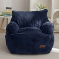 thumbnail image 1 of Kids Bean Bag Chair, Stuffed Toddler Bean Bag Sofa with Filler Cozy for Boys and Girls, Lazy Sofa with Pocket Floor Chair for Gaming, Reading, Navy, 1 of 16