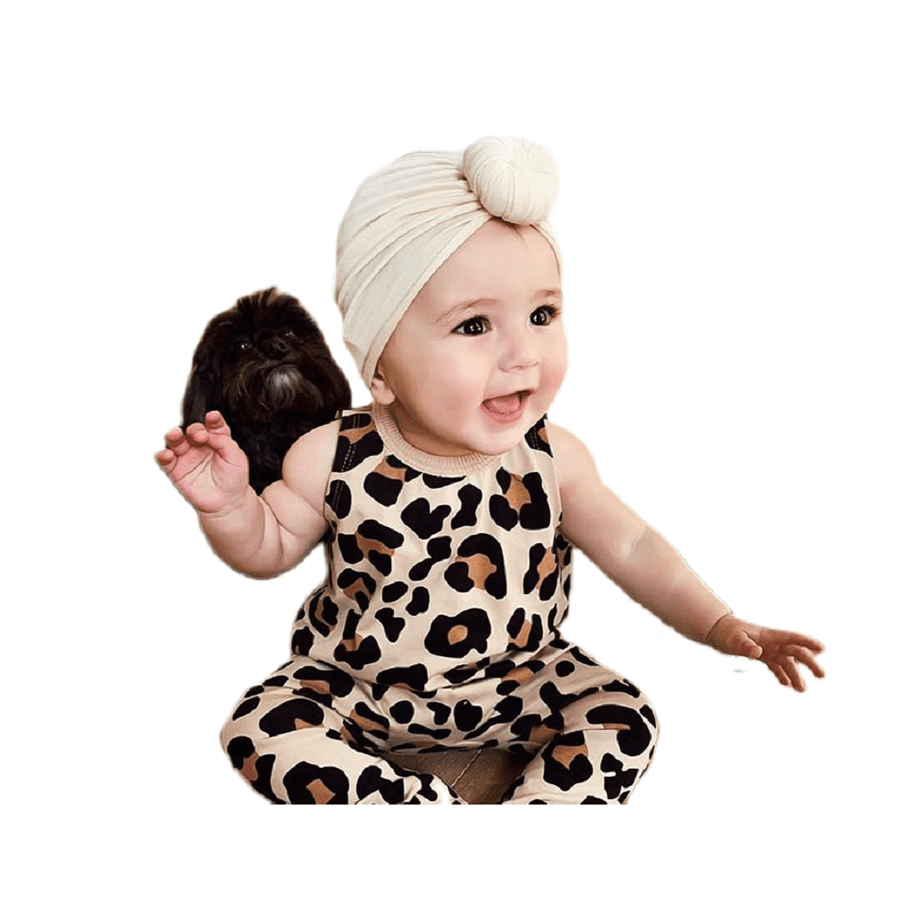 Kids Beanie Hat Baby Boys Girls Turban Bowknot Head Wrap