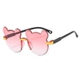 thumbnail image 1 of Kids Bear Sunglasses – UV400 Protection Gradient Cartoon Glasses forToddlers & Children, Lightweight PC Frame Unbreakable Design, Cute Animal Shape Sun Glasses for Boys Girls, 1 of 8