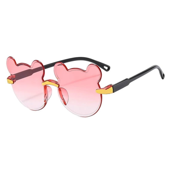 Kids Bear Sunglasses – UV400 Protection Gradient Cartoon Glasses forToddlers & Children, Lightweight PC Frame Unbreakable Design, Cute Animal Shape Sun Glasses for Boys Girls