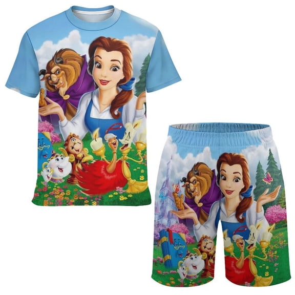 Kids Beauty The Be-as T Shirt Shorts Set 2 Piece Graphic Short Sleeve Outfit Set for Boys Girls
