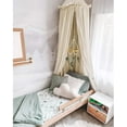 thumbnail image 1 of Kids Bed Canopy with Frills Cotton Cover Net for Crib Reading Nook Curtain Hideaway Hanging Round Tent Nursery Bedding Play Room Decor, 1 of 13