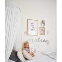 Kids Bed Canopy with Frills Cotton Hanging Tent Curtain Net for Reading Nook Hideaway Bedding Play Room Decor (White)