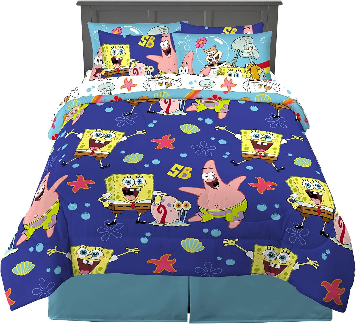 Kids Bedding Super Soft Comforter and Sheet Set with Sham, 7 Piece Full ...