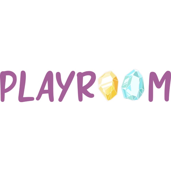 Kids Bedroom Arcade Room Colorful Gems Decoration Diamond Stones Design Vinyl Adhesive Wall Decal - 6" x 30" Removable Home Living Room Multicolored Decor Playroom Lettering Art Wall Sticker