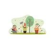 thumbnail image 1 of Kids Bedroom Living Room Gnomes Decor Mythological Creatures Vinyl Wall Decal - 20" x 30" Removable Nursery Home Art Miner Dwarfs Small Humanoid Figures Design Adhesive Wall Decoration Sticker, 1 of 5
