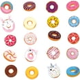 thumbnail image 1 of Kids Bedroom Living Room Multi-colored Fried Dough Ring Shaped Food Dessert Wall Decal Design - 22" x 28" Home Art Vinyl Adhesive Assorted Doughnuts Decor Removable Wall Decoration Sticker, 1 of 5