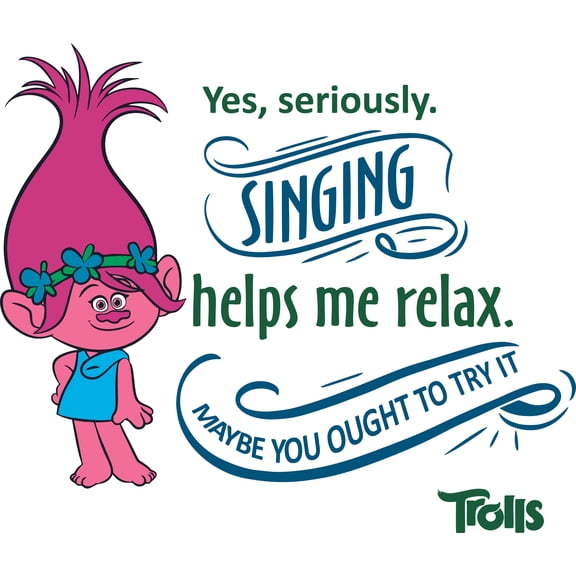 DS Designs Queen Poppy Quotes Trolls Movie Wall Decoration Sticker