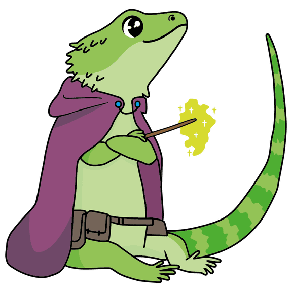Kids Bedroom Multicolored 20" x 20" Cartoon Armadillo Lizard Wizard Outfit Vinyl Adhesive Wall Decoration Iguana With Purple Cape Design Removable Home Wall Decal Sticker