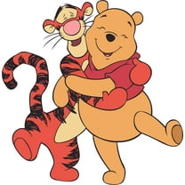 Kids Bedroom Nursery Home & Tigger And Pooh Decor Vinyl Wall Decal | 20" x 20" StickerDecal Animated Television Show Design Bear & Tiger Cartoon Characters Adhesive Wall Decoration Sticker