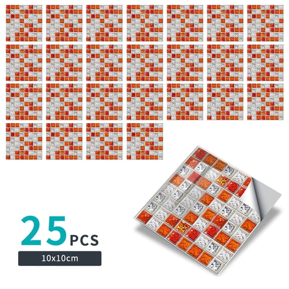 Kids Bedroom Set 3D Crystal Tile Sticker Diy Waterproof Self-Adhesive Wall Sticker Cute Kitchen Decoration, Household Stickers