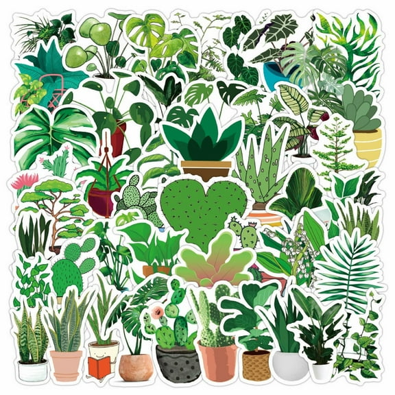 Kids Bedroom Set 50Pcs Colorful Pvc Luggage Cup Computer Desktop Stickers Stickers,Green Household Stickers