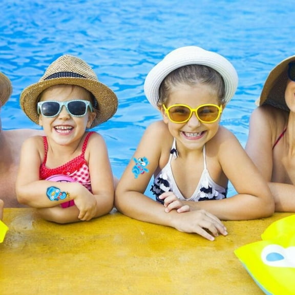 Kids Bedroom Set Cartoon Blue Luminous Temporary Tattoo Stickers Children Waterproof Stickers, Household Stickers