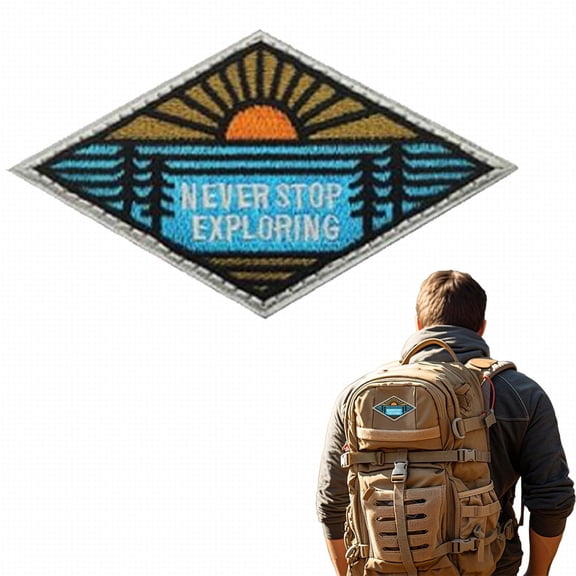 Kids Bedroom Set Finally Home Patch Never Stop Exploring | Outdoor Backpack Patch Hiking Patch Nature Badge Badge, Household Stickers