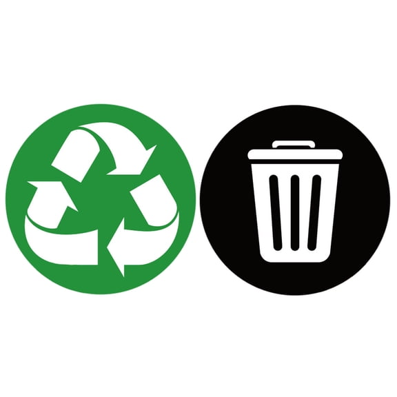 Kids Bedroom Set Recyclable Non Recyclable Label Sticker Trash Can Self Adhesive Waterproof Sticker Label Sticker, Household Stickers