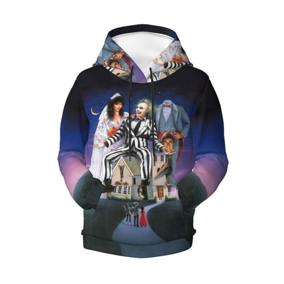 Kids Beetlejuice Pullover Hoodie Realistic 3d Print Graphic Hooded Sweatshirts With Drawstring