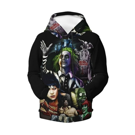 Kids Beetlejuice Pullover Hoodie Realistic 3d Print Graphic Hooded Sweatshirts With Drawstring