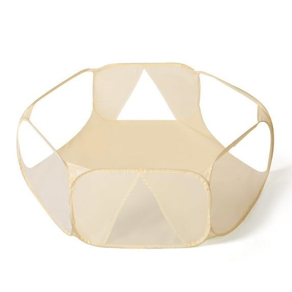 Kids Beige Ball Pit Large Pop Up Childrens Ball Pits Tent for Toddlers Playhouse Baby Crawl Playpen with Zipper Storage Bag, Balls Not Included