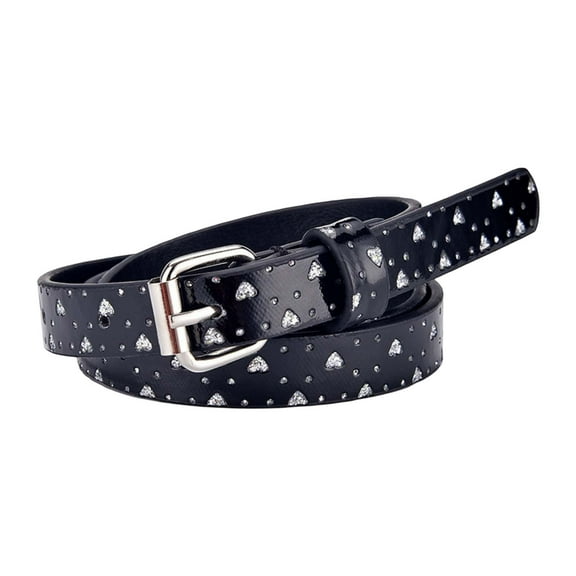 Kids Belt Child Boys Belts for Jeans Girls Dresses Pants Leather Waist Belt with Buckle Girls Belt Black