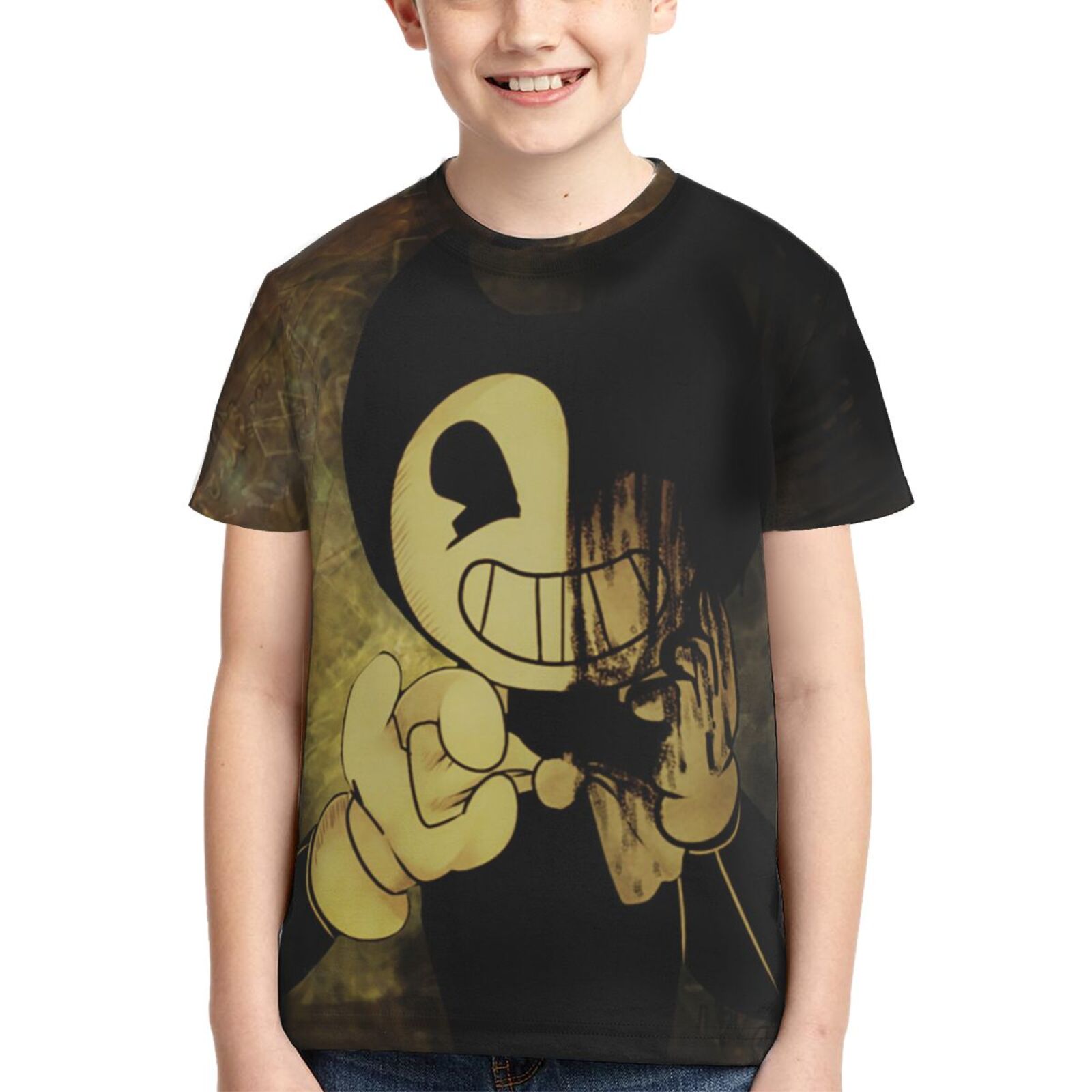 Maglia Manica Lunga Bendy And The Ink Machine – Bambino – Grigio Heather