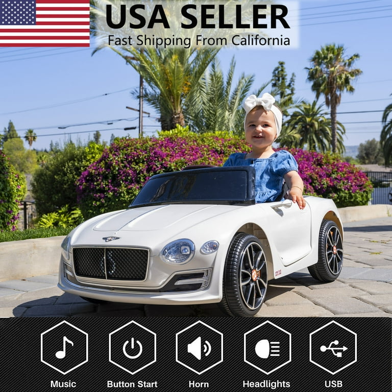 White bentley ride on car hotsell
