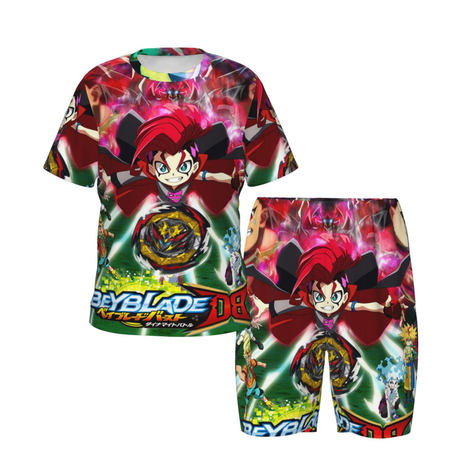 Kids Beyblade Burst Pajamas Set Cartoon Sleepwear Short Set Outfit For ...