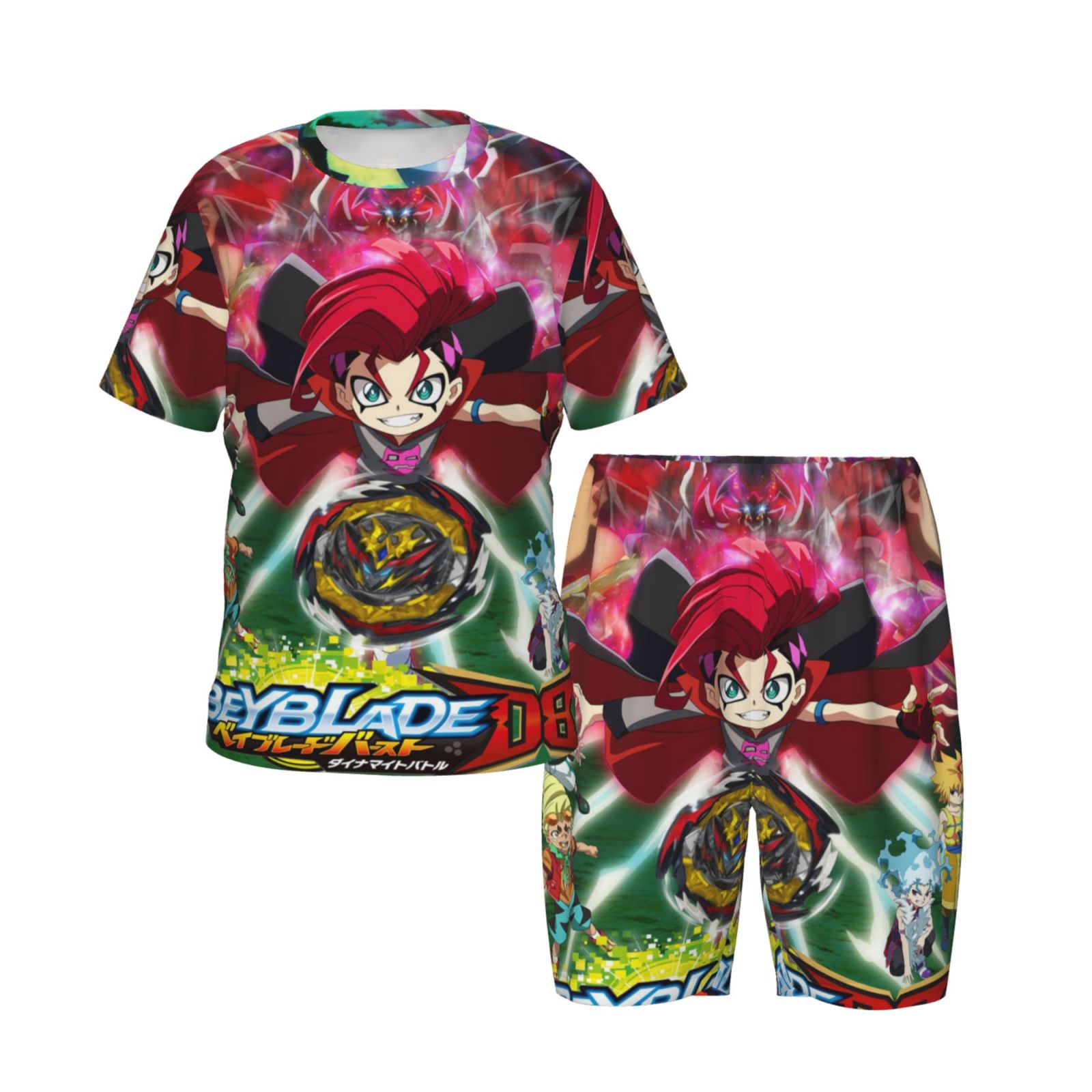 Kids Beyblade Burst Pajamas Set Cartoon Sleepwear Short Set Outfit For ...