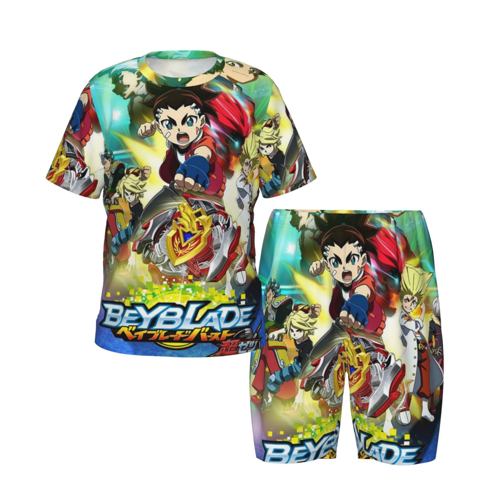 Kids Beyblade Burst Pajamas Set Cartoon Sleepwear Short Set Outfit For ...