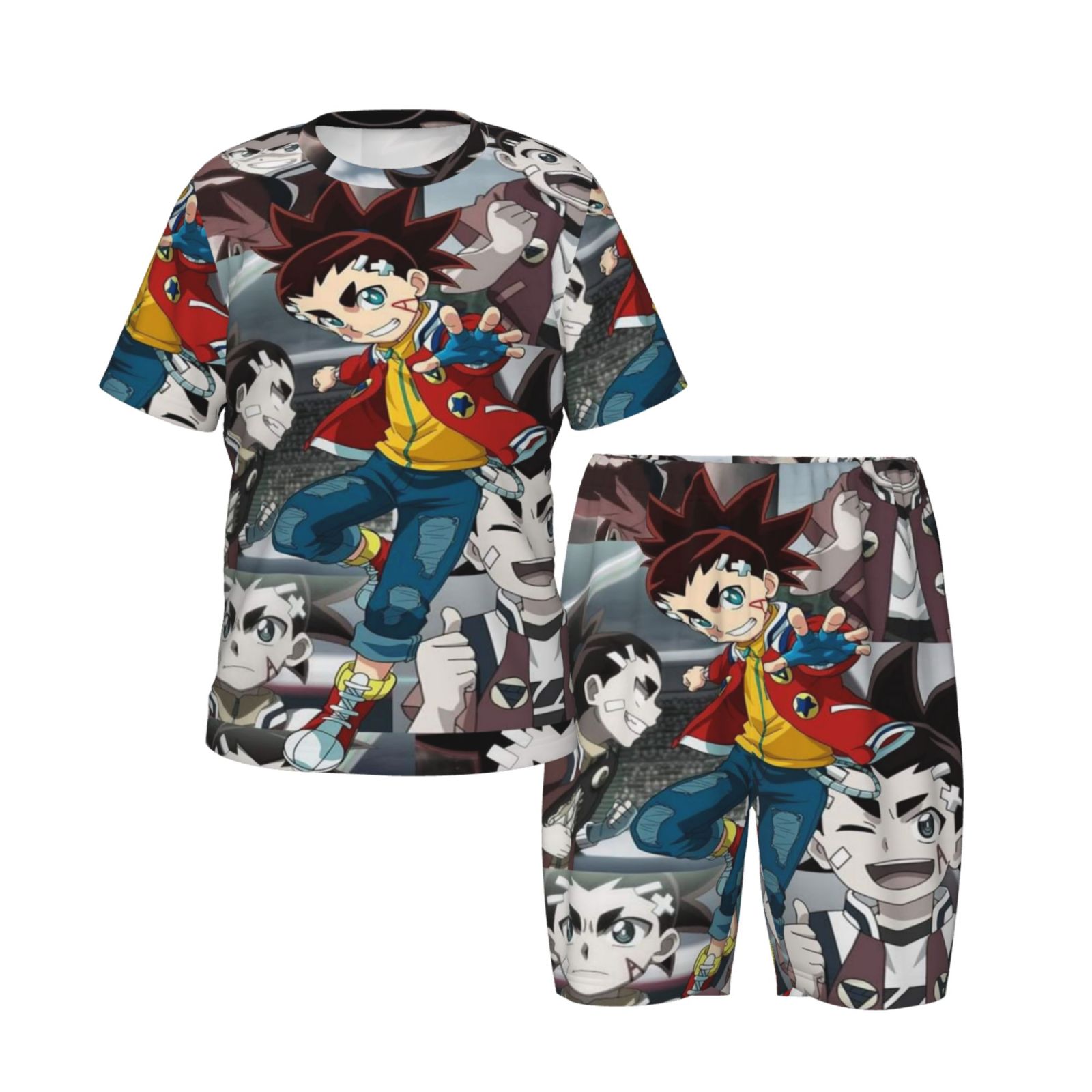 Kids Beyblade Burst Pajamas Set Cartoon Sleepwear Short Set Outfit For ...
