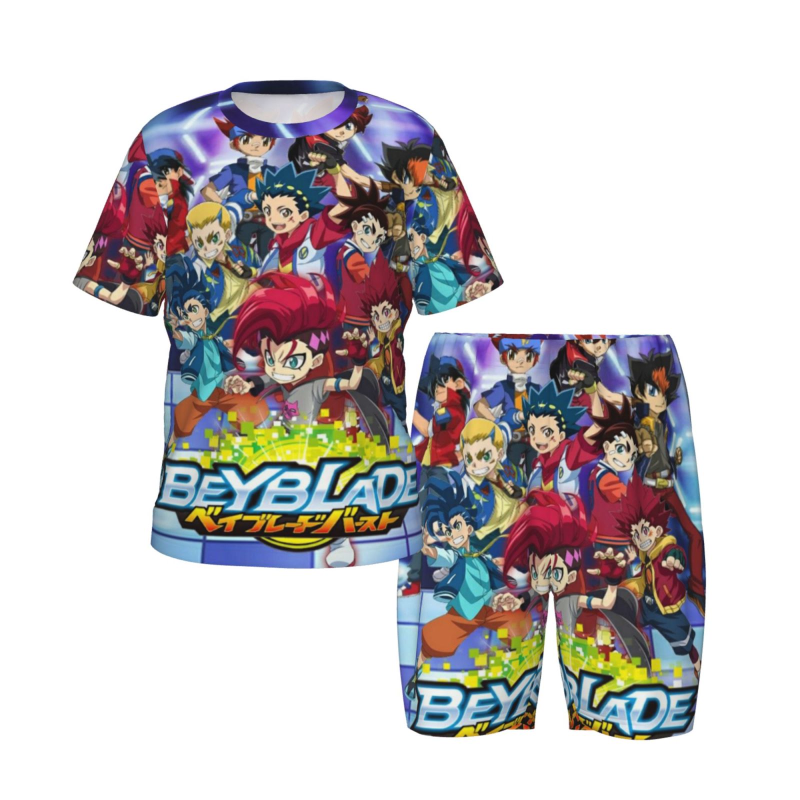 Kids Beyblade Burst Pajamas Set Cartoon Sleepwear Short Set Outfit For ...