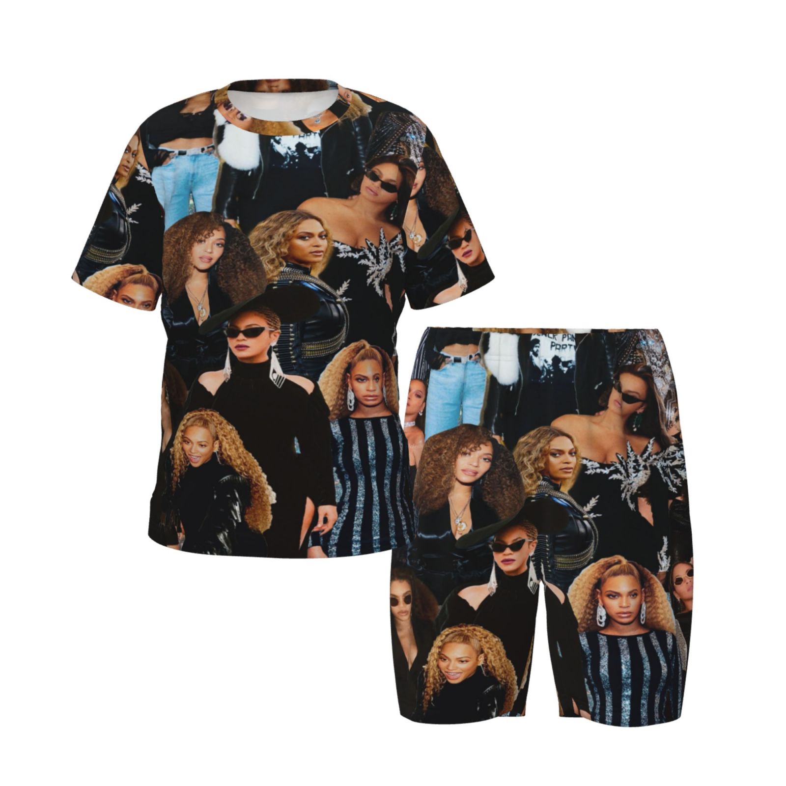 Kids Beyonce Pajamas Set Shirt With Shorts Set Short Sleeve Sleepwear ...